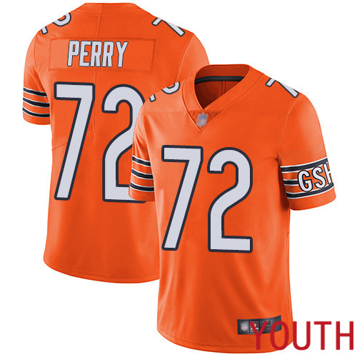 Chicago Bears Limited Orange Youth William Perry Alternate Jersey NFL Football #72 Vapor Untouchable->youth nfl jersey->Youth Jersey